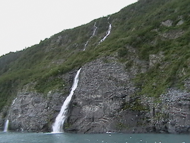 Waterfall in Prince William Sound